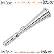 LETTER Handheld Foghorn, Silver Removable Mouthpiece Boat Fog Horn, Loud Signal 304 Stainless Steel 