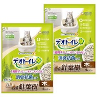 デオトイレ 針葉樹の消臭・抗菌チップ 8L(4L×2袋)[猫砂] システムトイレ 猫用【まとめ買い】