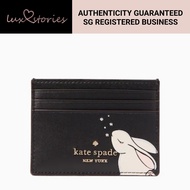 PRE-ORDER Kate Spade Bunbun Bunny Small Slim Card Holder Wallet KA608