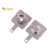 A&W 5Set 12MMx12MM - + Replacement Metal Batteries Spring Contact Plate Silver Unidirectional Slot F