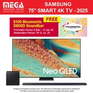 SAMSUNG QA75QN85FAKXXS 75" NEO QLED 4K SMART TV | Free TV WMT | Free S800D & $100 Mooments Redeem Sa