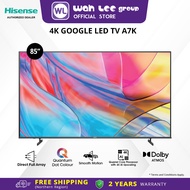Hisense 85" Inch A7K 4K UHD Smart TV with HDR10+ Dolby Atmos (85") 85A7K WAH LEE STORE