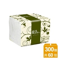 【優活】單抽式柔拭紙巾(300抽x60包)