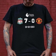 Legendary Football T-Shirt 7-0 (Liverpool vs Man Utd) Cotton 1 New Screen Print Comfortable To Wear