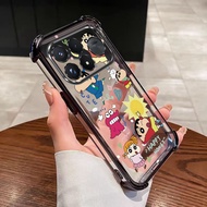 Xiaomi POCO F9 Pro F9Ultra 5G Crayon Shin-Chan Clear Crystal Cover 4 Corner Protection Case Soft Pla