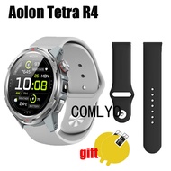 For Aolon Tetra R4  / Navi R4 Smart watch Strap Silicone Soft Women men Sports Band Screen Protector