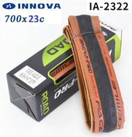 INNOVA ยางรถจักรยาน700 X 23C/25C 120TPI Kevlar ป้องกันการเจาะจักรยานเสือหมอบเบามาก210กรัมยางแข่งรถ70