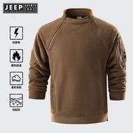 JEEP SPIRIT 1941 ESTD Men's autumn and winter fleece hoodie casual versatile