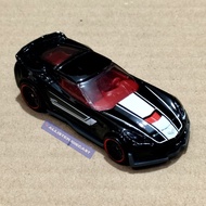 LOOSE Hot Wheels Corvette C7 Z06 Black White Hotwheels Corvette C7 Z06 Black White HW