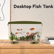 Plastic Desktop Mini Betta Fish Tank Home Decoration Eco-friendly Lazy Aquascape Aquarium