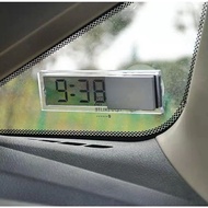 1x Durable Auto Car Ornaments Digital LCD Display Electronic Clock Jam Kereta With Sucker