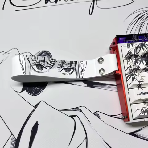 Customized Makima Theme Keyboard Ribbon Anime Mechanical Keyboard Strap DIY Keyboard Pendant for woo