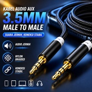 AUX Cable 3.5mm to 3.5mm HiFi Audio Jack 1M Gold Plated High Quality Nylon Braided Stereo Male to Ma
