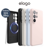 < elago > Galaxy S26 Ultra Ridge Magnetic Anti-Slip Anti-Collision Phone Case [Lens Area Accurate He