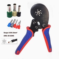 Tubular 4 Terminal Crimping Pliers Hand Tools 16 6 0.08 16Mm2 30 - 5Awg Mini Electrical Ferrule 7