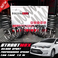 SILVER STREETMAX สปริงโหลด 1.5 นิ้ว จำนวน 4 ตัวรอบคัน (TOYOTA - VIOS ปี15)