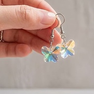 Crystal Flutter Butterfly Earrings