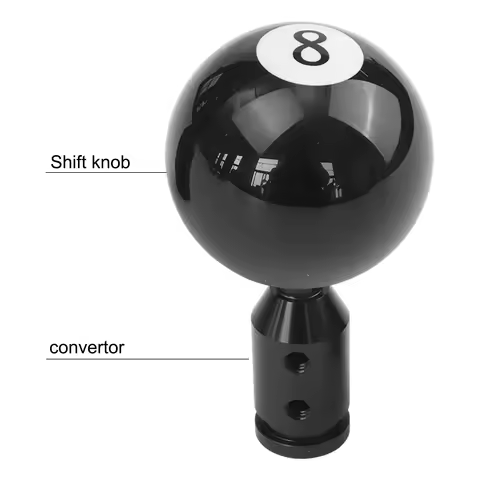Black 8 Ball Gear Knob / Short Shifter Knob For UniversalCar Acrylic BLACK 8 Ball For 8 Eight Pool B