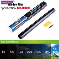 LOVETOUCH 50x300cm 1/5/15/25/35/50 Percent Car Window Tint Film Car Glass Sticker Sun Shade Film Sum