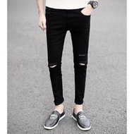 Hole jeans means thin nine pants pencil pants