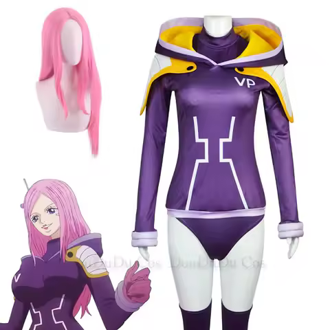 Future Island Jewelry Bonney Cosplay Costume Wig Disguise Adult Top Shorts Glove Uniform Set Hallowe