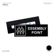 INPI HOUSE Signage Assembly Point - Evacuation Route Sign - Acrylic
