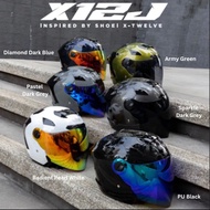 Grayfosh X12J Helmet Open Face Siap Visor Inspired by SHOEI X-12 (SIRIM APPROVED)