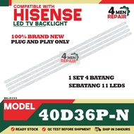 40D36P-N COMPATIBLE WITH HISENSE 40 INCH LED TV BACKLIGHT ( LAMPU TV ) 40D36P N 40D36P