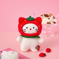 [Butter Shop] Butter Strawberry Picnic Face Milkcat Keyring / Keychain