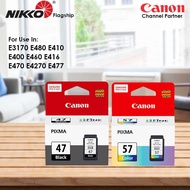 SET Canon PG47 57 PG 47 Black CL-57 PG-47 CL57 CL57 Ink for E480 E410 E400 E460 E4417 E470 E3170 E42