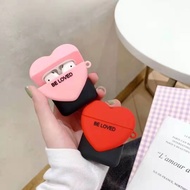 AirPods case Heart Be love Red/Pink Headphone (i9 i11 i12 Can Used)