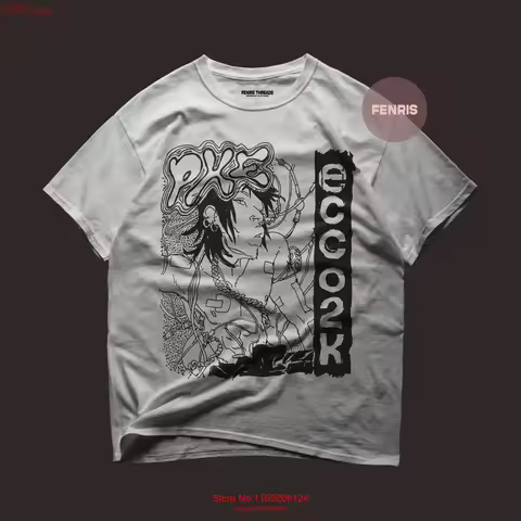 Premium Ecco2k T Shirt Trash Island Album Western Union Single New Heavy Cotton vintage Washed Top F