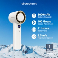 AIRDROPTECH F18 Turbo Speed Handheld Fan USB Portable Mini Fans