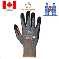 SUPERIOR STACXPNRT TenActiv Tough Knit Extreme Cut-Resistant Nitrile Palm Coated Glove Grey ANSI A7 
