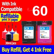 HP 60 ink HP 60XL black HP60XL ink Cartridge Compatible for hp F4210 F4213 F4235 F4240 F4272 F4275 F