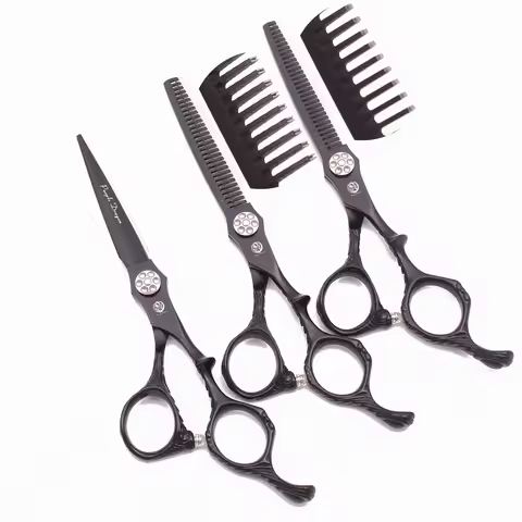 Hair Scissors Purple Dragon 6" JP Stainless Scissors for Hairdresser Professional Gold Thinning Shea