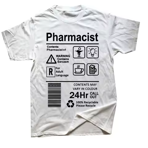 Funny Pharmacist Definition T Shirts Graphic Cotton Streetwear Short Sleeve O-Neck Harajuku Pharmacy