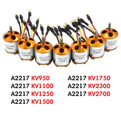 XXD A2217 2217 950KV 1250KV 1500KV 2300KV Outrunner Brushless Motor For RC Airplane Aircraft Plane Q