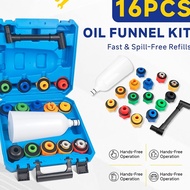 Mazic Oil Channel Set for oil change Engine compartment with 14 colors adapter - code and 1 tube per