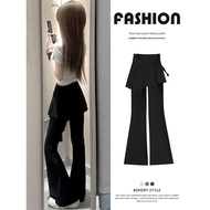 slack bootcut woman bootcut pants seluar bootcut woman Black Flared Pants - Women's High Waist Slimm