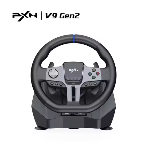 PXN V9 Gen2 Gaming Steering Wheel 270°/900° Racing Wheel Volante for PS4/PS3/PC Windows 8,10,11/Swit