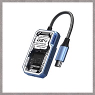 [M G L O] Transparent Type C Hub 4 in 1 USB Splitter Featuring USB3.0 and RJ45 Ports for Laptops PC 