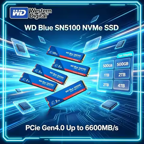 WD Blue SN5100 Western Digital M.2 2280 NVMe SSD PCIe4.0 High Speed Large Capacity 500GB 1TB 2TB Gam