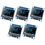 Hosyond 5 Pcs 0.96 Inch OLED I2C IIC Display Module 12864 128x64 Pixel SSD1306 Mini Self-Luminous OL