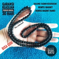 Kalung Tasbih Batu Giok Hitam Black Jade Original Asli Aceh Tabung Liontin Army 99 Butir