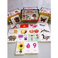 [2 Sets] Vietnamese - English bilingual smart learning cards 416 cards with 16 Glenn Doman Flash car