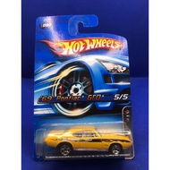 Hot Wheels 69 Pontiac GTO Yellow Blue Card
