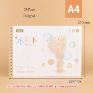 A3 A4 A5 Watercolour Paper 24 Sheets 180GSM Water Colour Pad Hand Painted Sketch Drawing Book Art Supplies