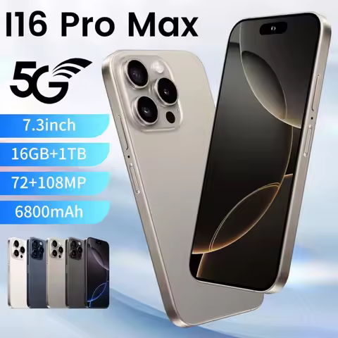 I16 Pro Max Global Version Android Smartphones Cellphones 14 6.8 inch phone 6800mAh Phone 5G Screen 