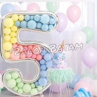 DIY JUMBO 157cm number balloons free 5 inch balloons and balloon glue